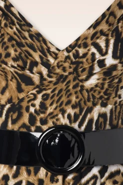 Hot Glamour Bunny The Marilyn Swing Kleid In Leopard