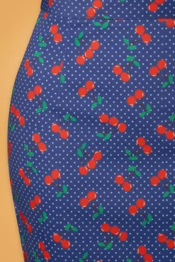Cheap Topvintage Boutique Collection Topvintage Exklusiv ~ Adriana Cherry Dots Bleistiftrock In Marineblau