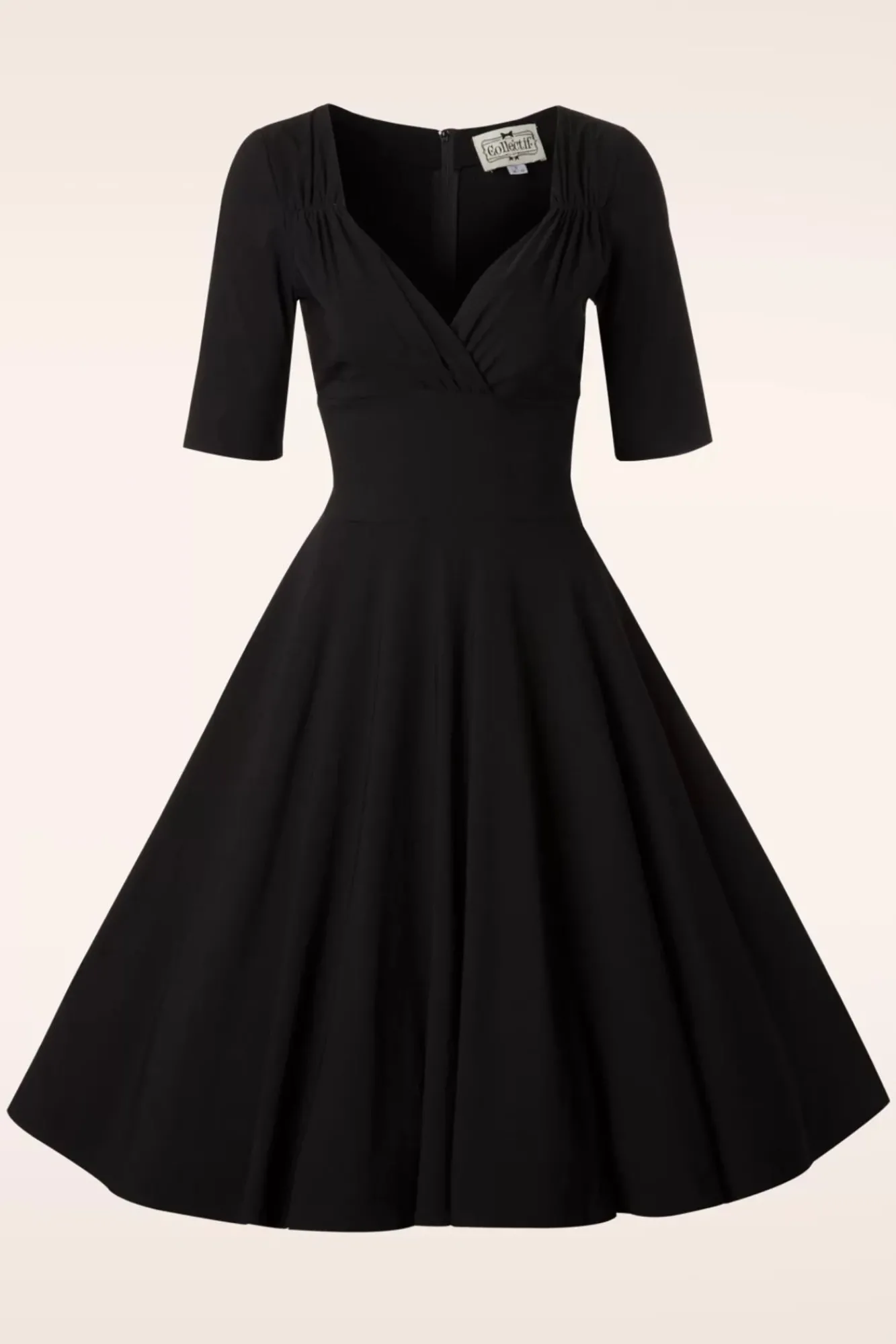 Cheap Collectif Clothing Trixie Doll Swingkleid In Schwarz