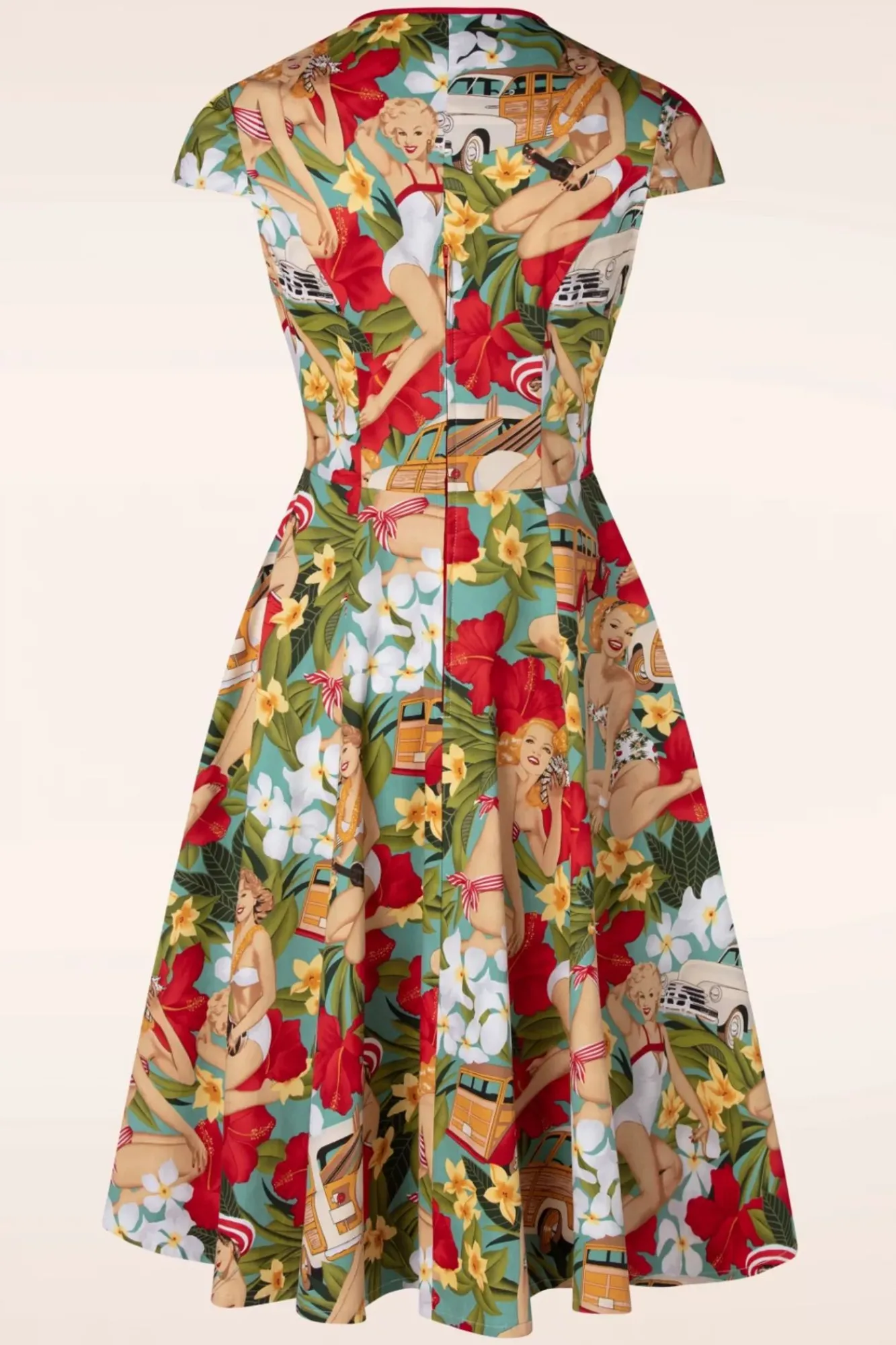 Store Banned Retro Tropic Dreamer Kleid In Blau