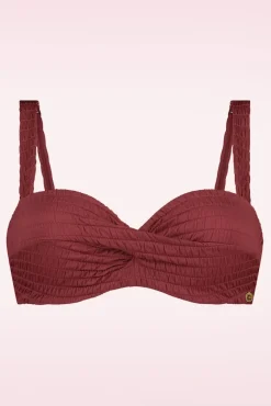 Clearance TC Beach Twisted Bikinioberteil In Dunklem Rouge