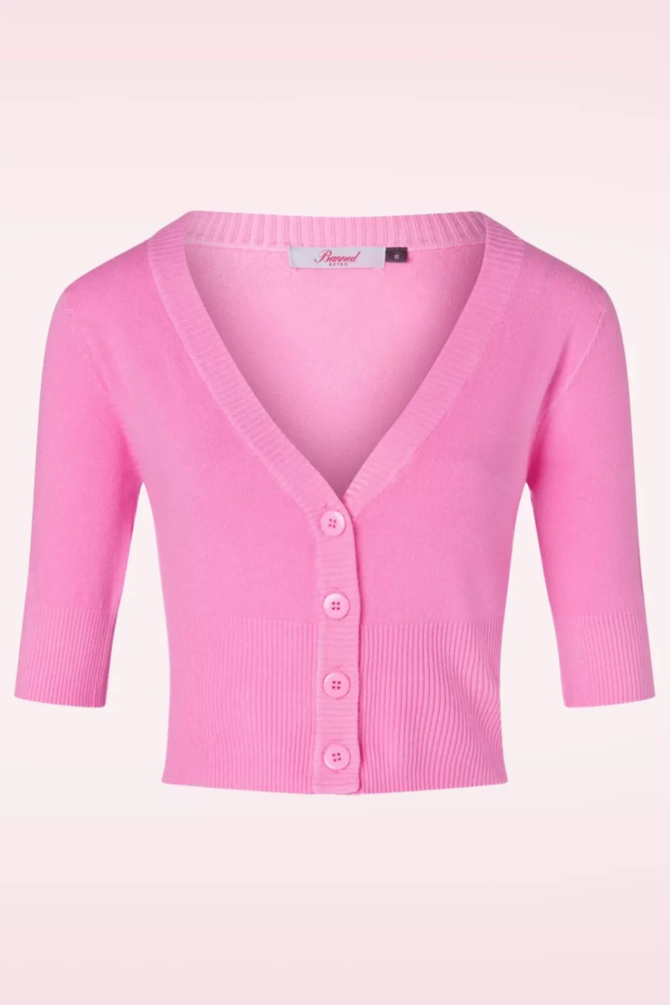 Fashion Banned Retro Uberladener Cardigan In Bubblegum Pink