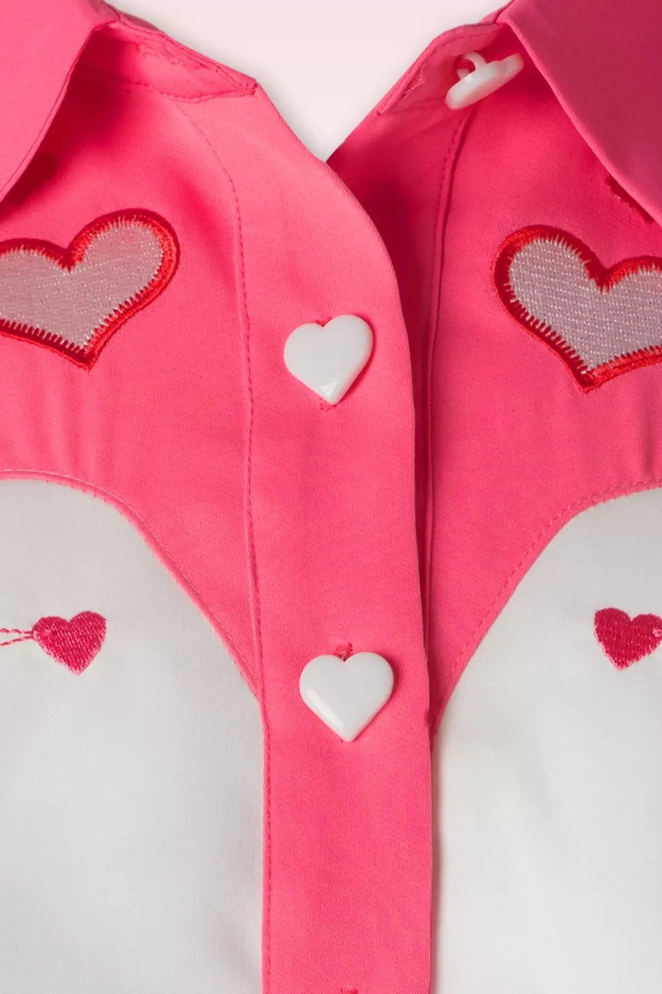 Hot Vixen Western Print Besticktes Shirt In Weis