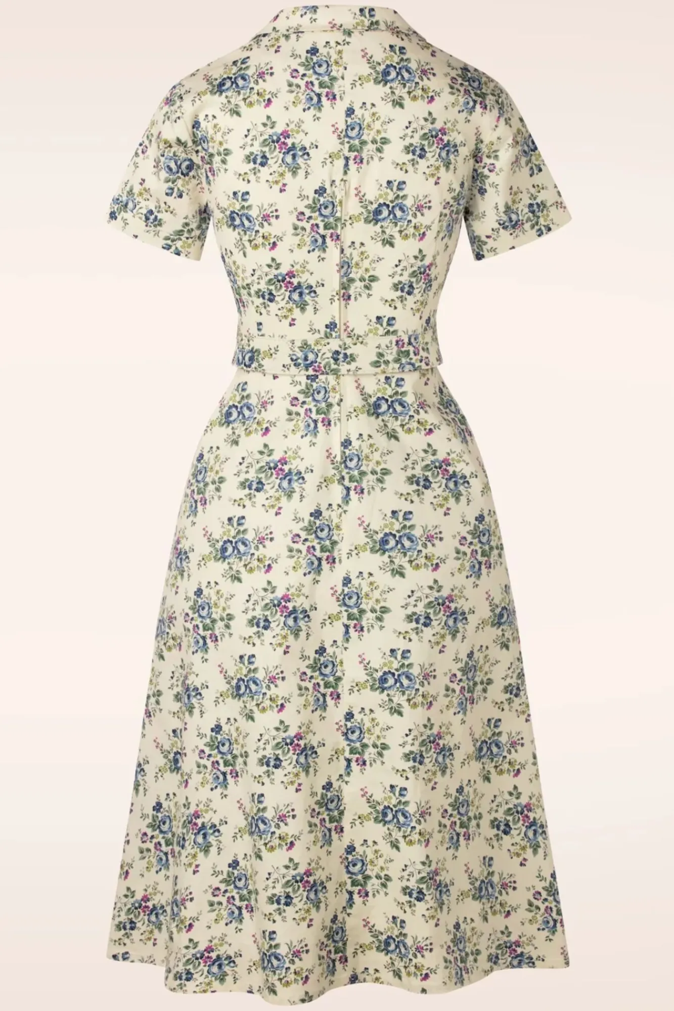 Flash Sale Banned Retro Wild Flower Swing Kleid In Off White