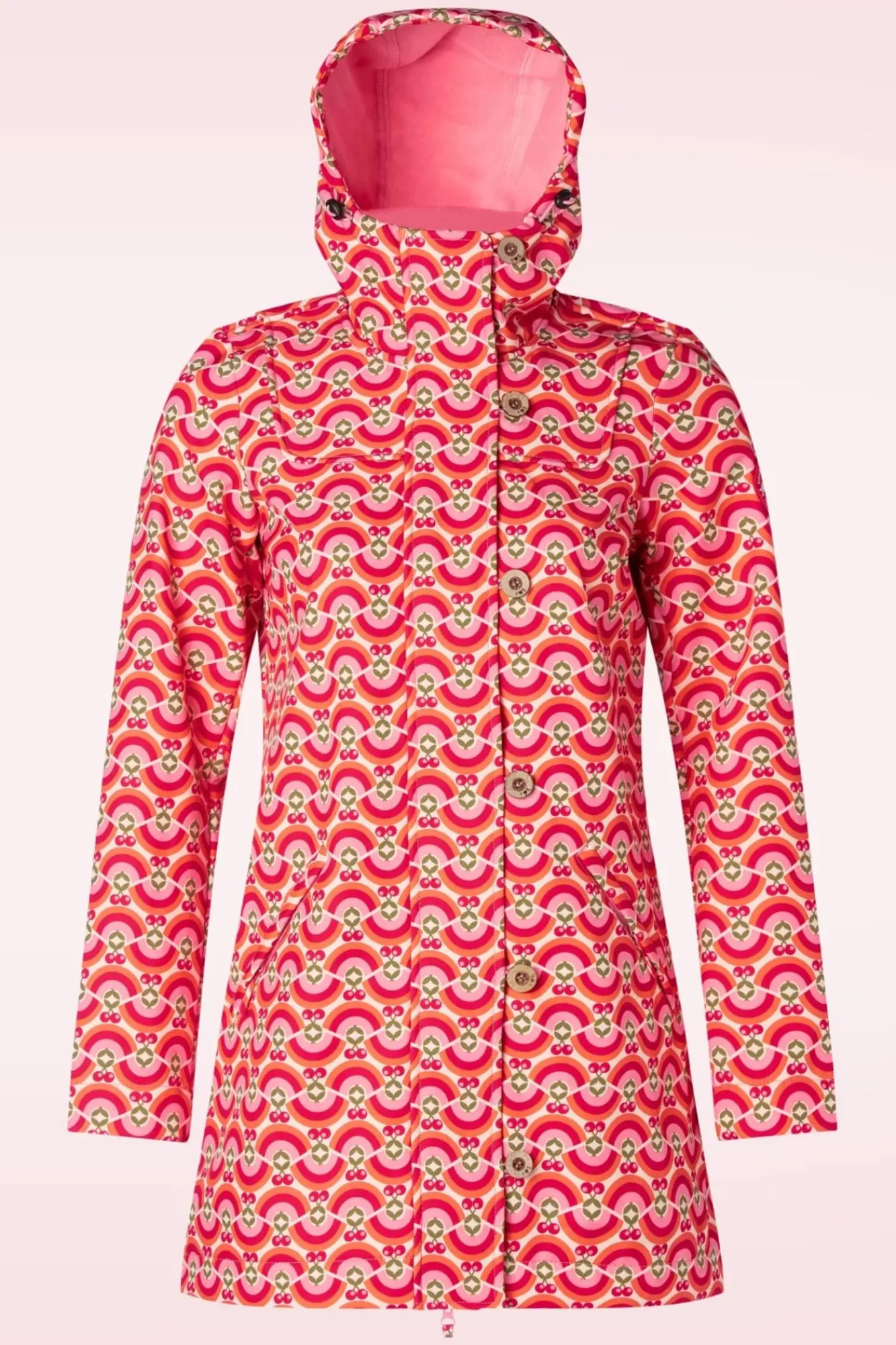 Clearance Blutsgeschwister Wild Weather Jacke In Friendly Rainbows And Cherries