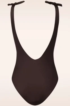 Sale TC Beach Wow Rib Badeanzug In Schokolade