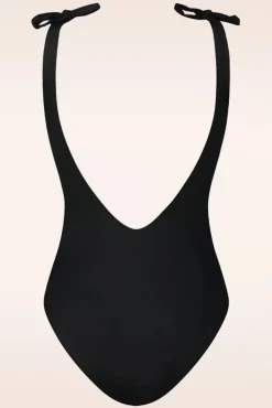 New TC Beach Wow Rib Badeanzug In Schwarz