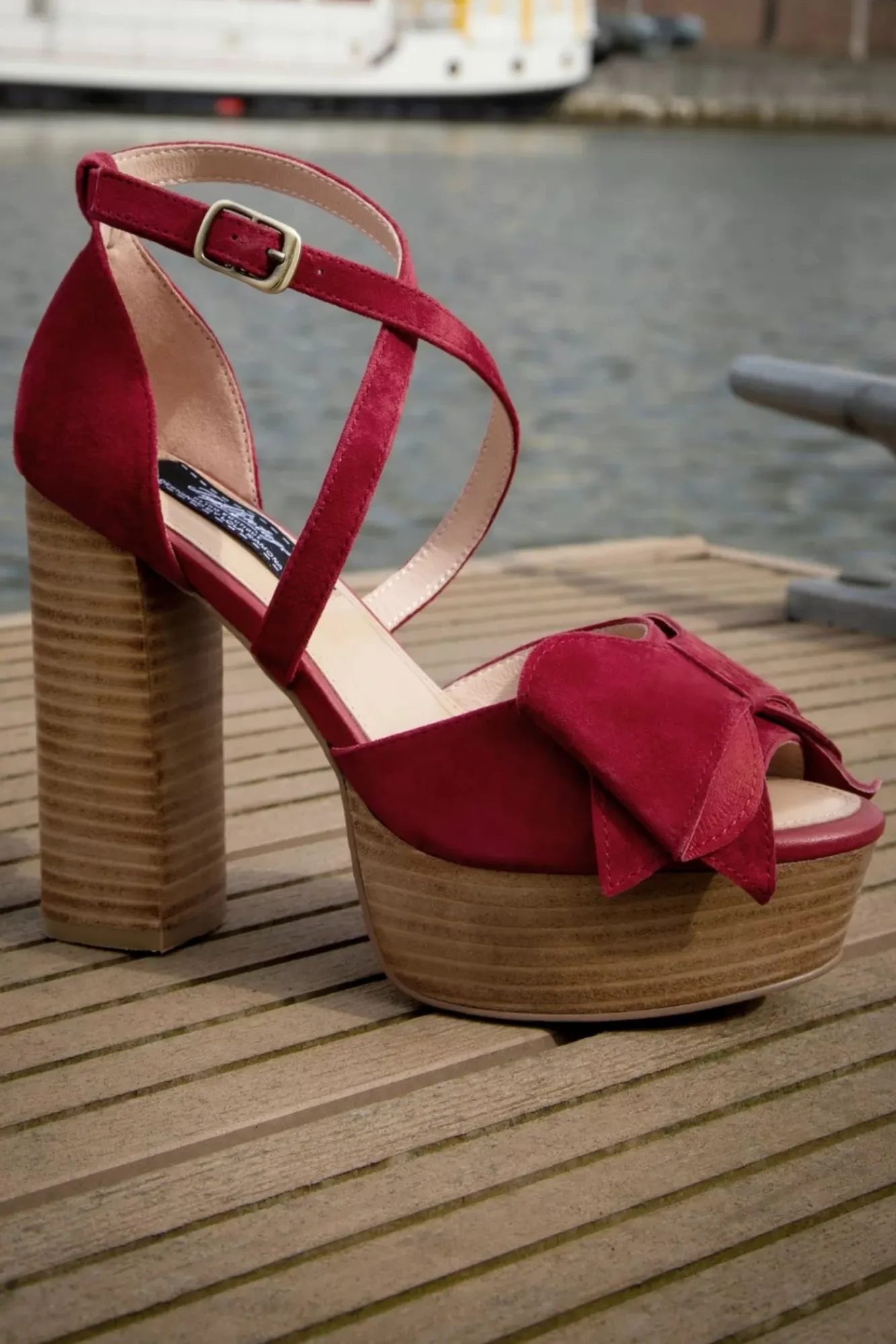 Best Lola Ramona u2665 Topvintage Yvonne Saint Tropez Plateaupumps In Feuerrot