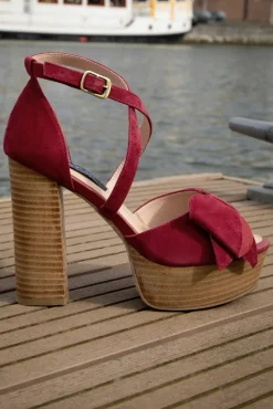 Best Lola Ramona u2665 Topvintage Yvonne Saint Tropez Plateaupumps In Feuerrot