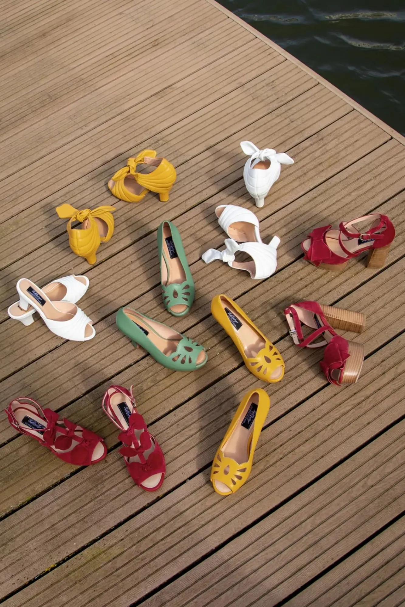 Best Lola Ramona u2665 Topvintage Yvonne Saint Tropez Plateaupumps In Feuerrot